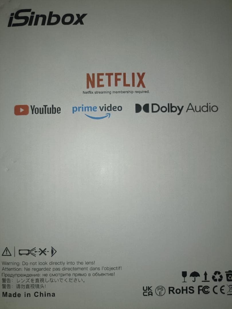 プロジェクター Netflix iSinbox 1000ANSI 1080P