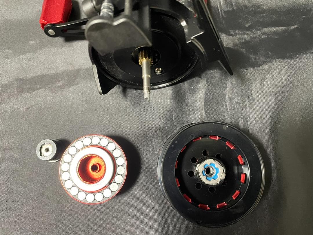 筏 カセ リール左巻き ドラグ付き チョイ出し付き 　マグネットブレーキ付き