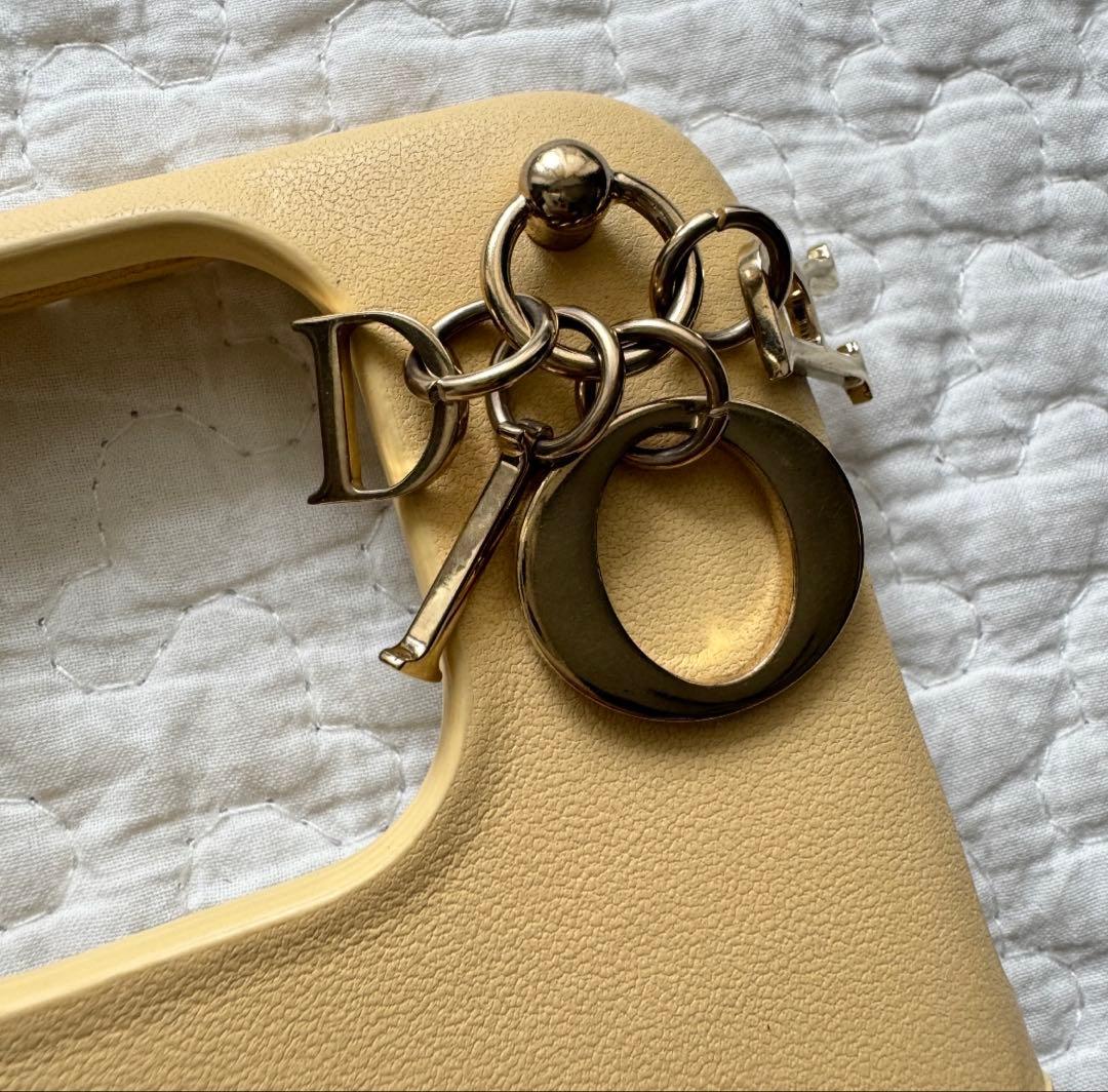 美品 ディオール Lady Dior iPhone 14Pro イエロー