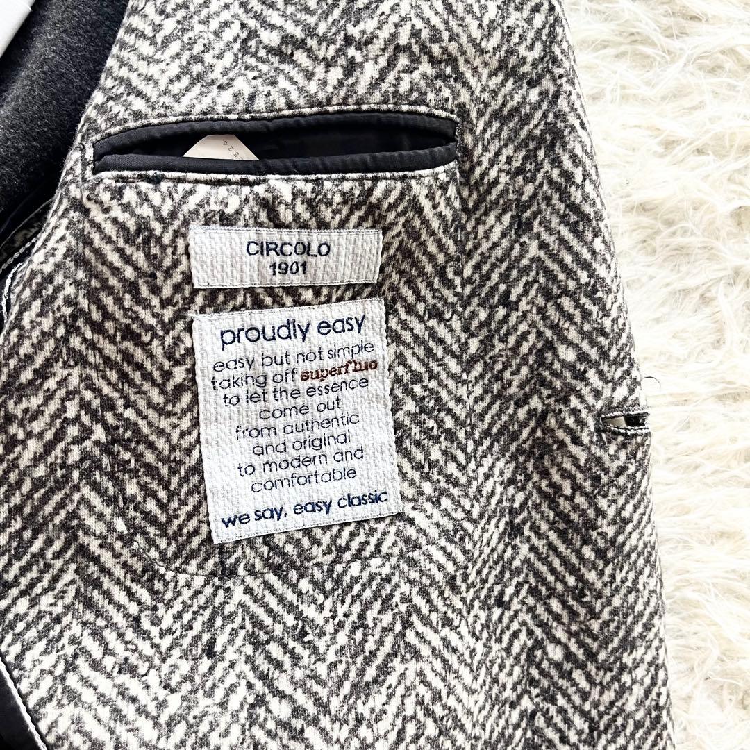 <美品>CIRCOLO 1901 ヘリンボーン ブラウン ジャケット サイズ48