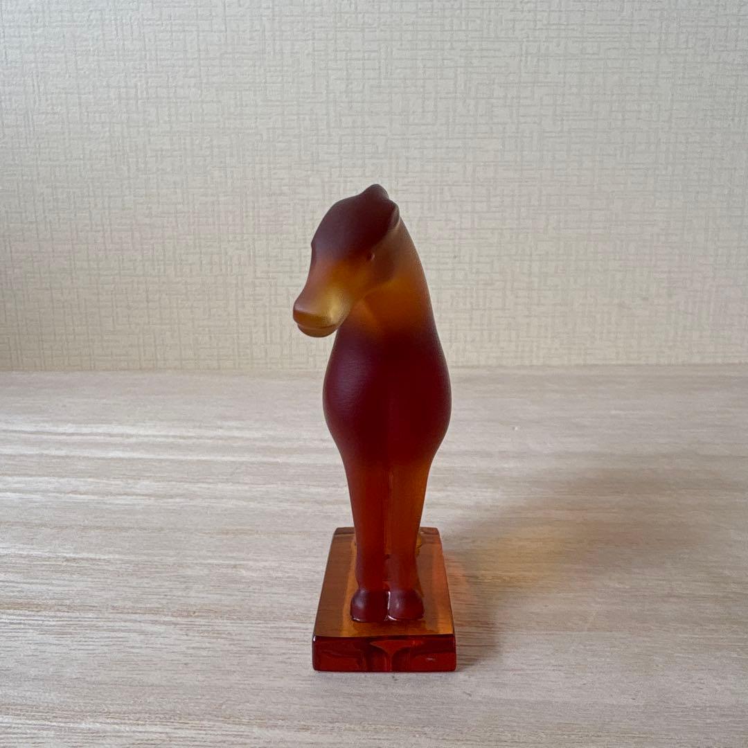 LALIQUE ガラス製馬の彫刻　ホース　オブジェ　置物　インテリア雑貨