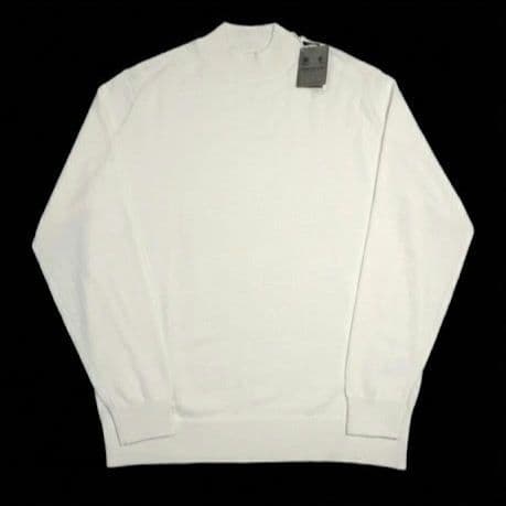 ジョンスメドレー モックネックニット ホワイト KILDAY