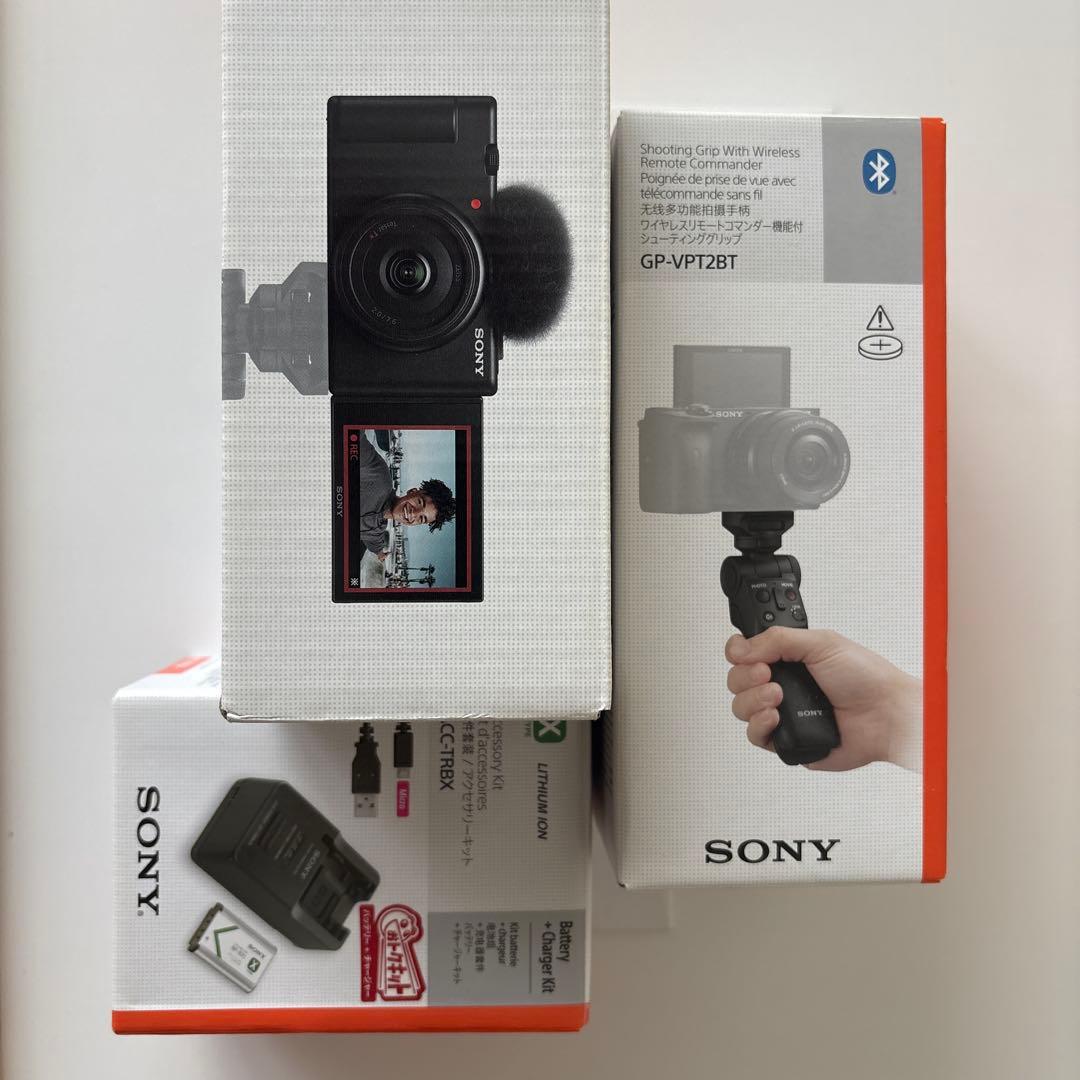 SONY コンパクトデジタルカメラ ZV-1F グリップ&バッテリーチャージャー