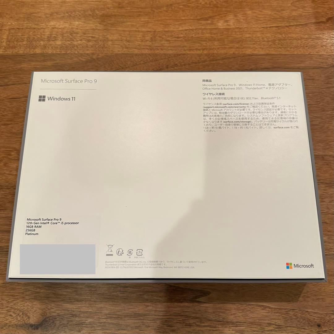 Windowsノート本体 Surface Pro 9 (i5,16GB,256GB)
