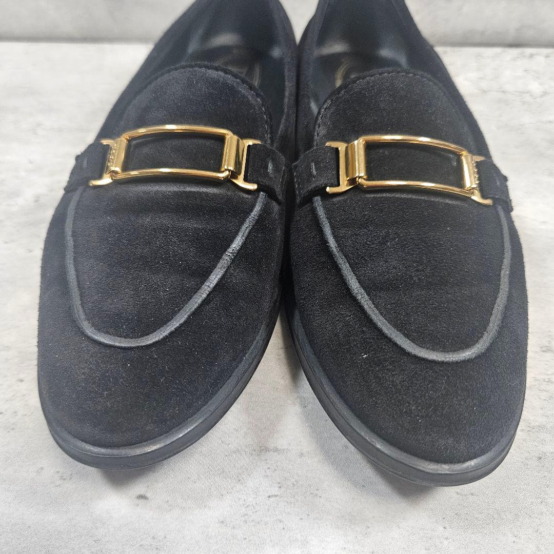 cha.様❣️専用 TOD'S ローファー スエード ブラック 金バックル