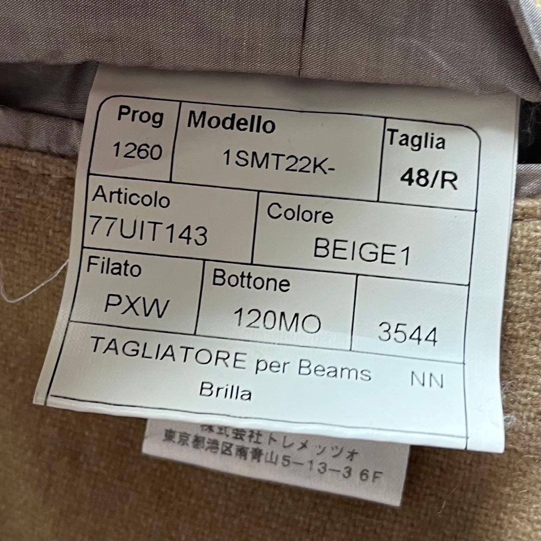 <美品>TAGLIATORE×ブリッラ カシミヤ100% キャメルジャケット48