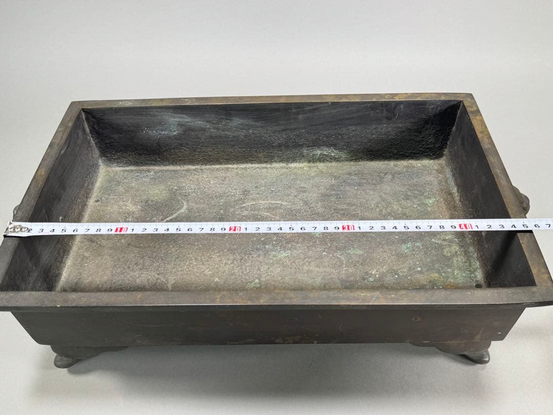 銅水盤　いけばな　池坊　古流　小原流　銅製華道具　重さ6.3kg 水漏れなし