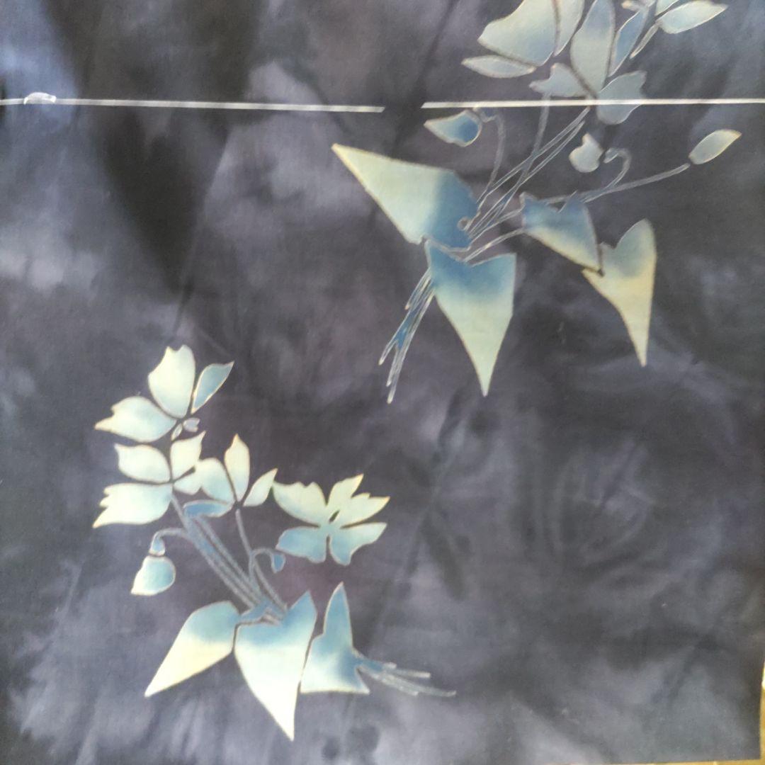 浴衣反物　三勝染　花柄 グラデーション　ぼかし