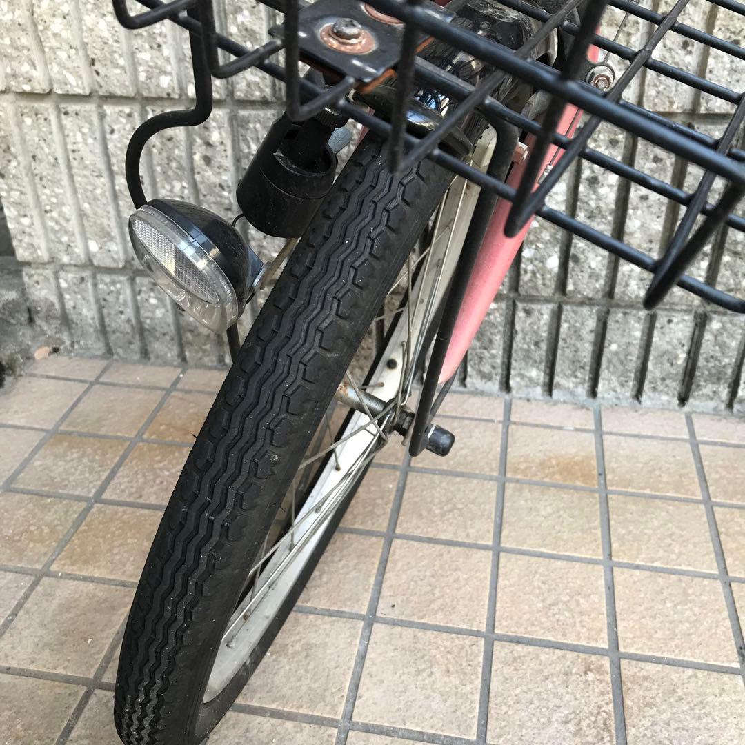 折りたたみ自転車 シマノ 6段変速 20インチ ピンク 女の子 大阪 美品