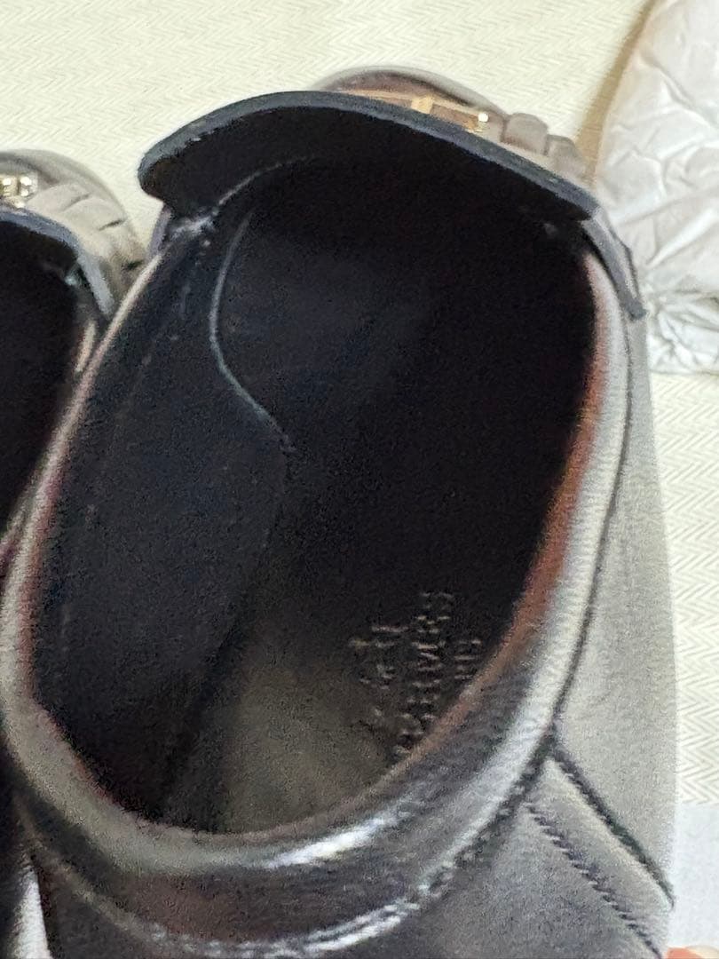 エルメス hermes 美品 モカシンロワイヤル 黒 35