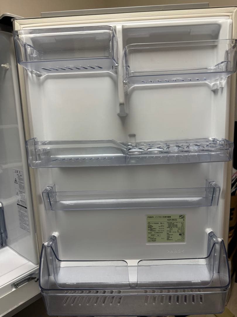 2021年製　AQUA アクア冷蔵庫　355L AQR-36K(S)