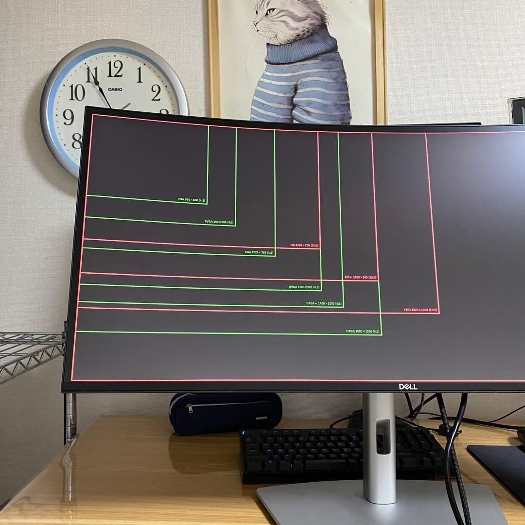 美品　Dell U3421WE 曲面ウルトラワイドモニター