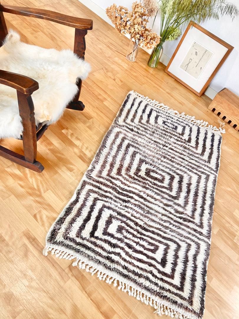 新品【モロッコベニワレンラグ】アフリカン