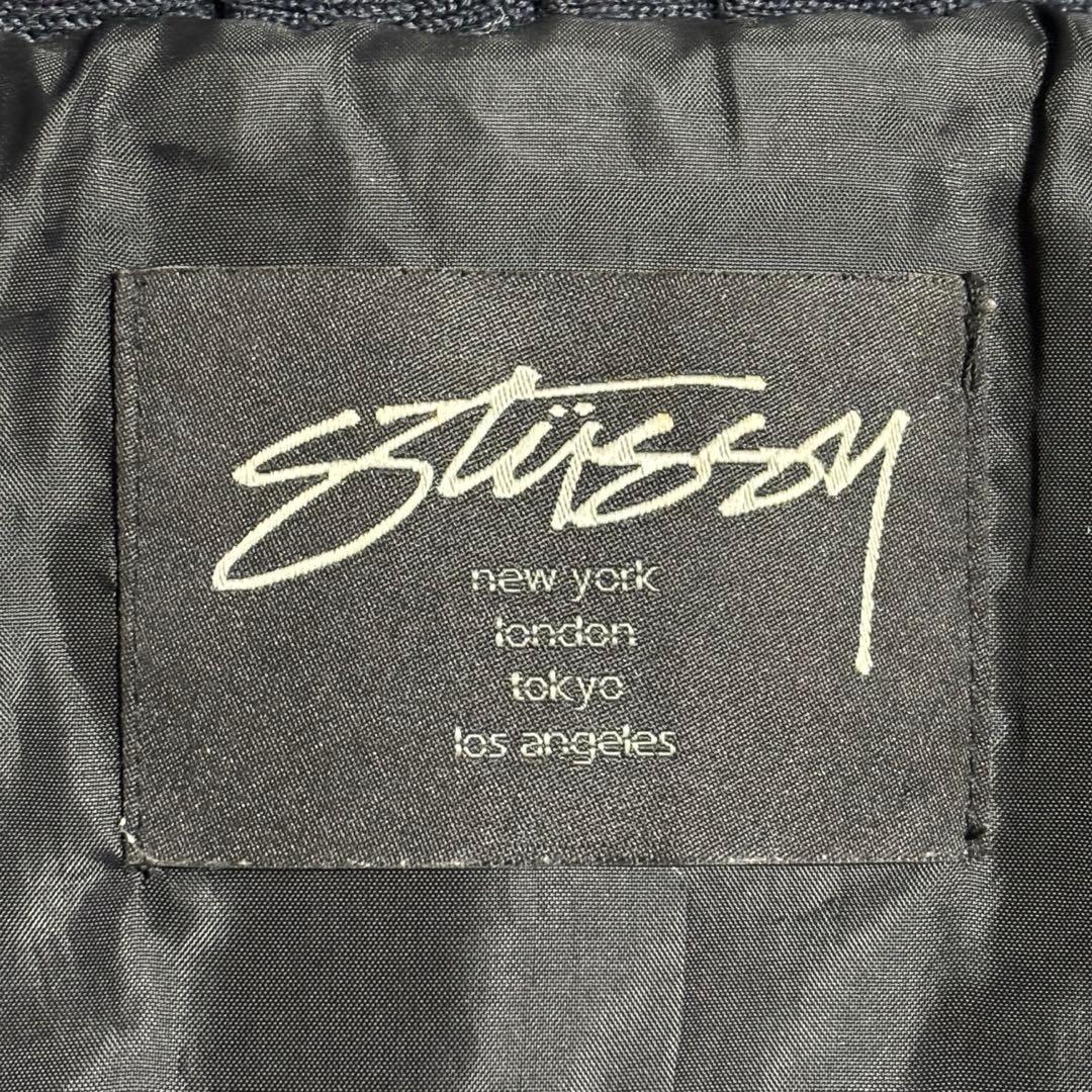 【希少】00s OLD STUSSY ネイティブ柄 ダッフルニットジャケット 黒