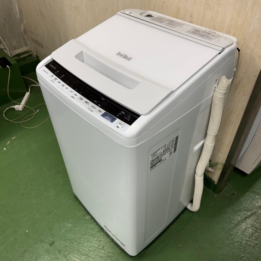 143 日立ビートウォッシュ洗濯機　7キロ　小型　一人暮らし　家庭用　ホワイト