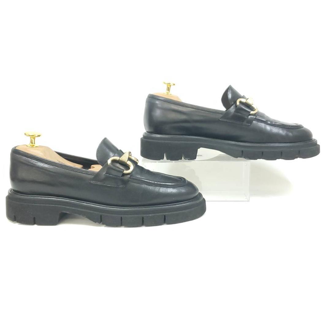 ルーカグロッシ　ビットローファー　イタリア製　レザー　本革　ブラック　EU37