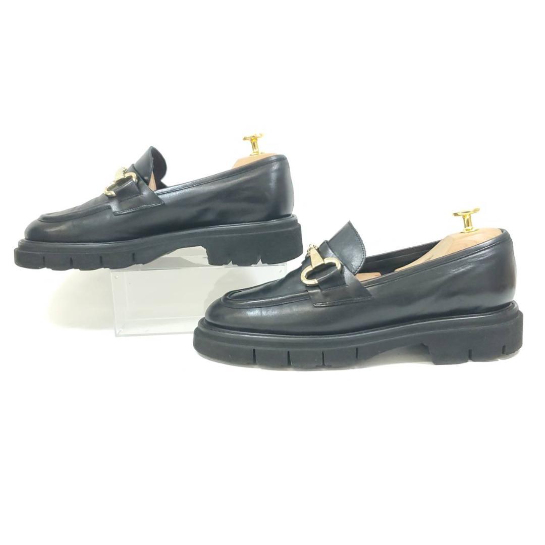 ルーカグロッシ　ビットローファー　イタリア製　レザー　本革　ブラック　EU37