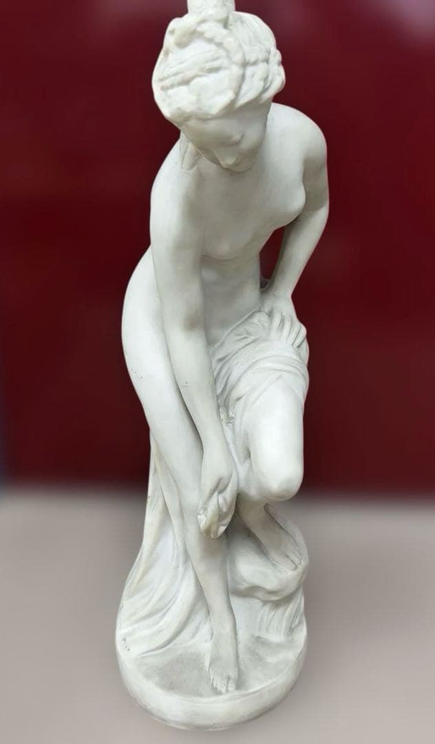 専用　大理石　女性裸婦像　高さ65.5㎝/17.4㌔　東Y7-1020☆1F