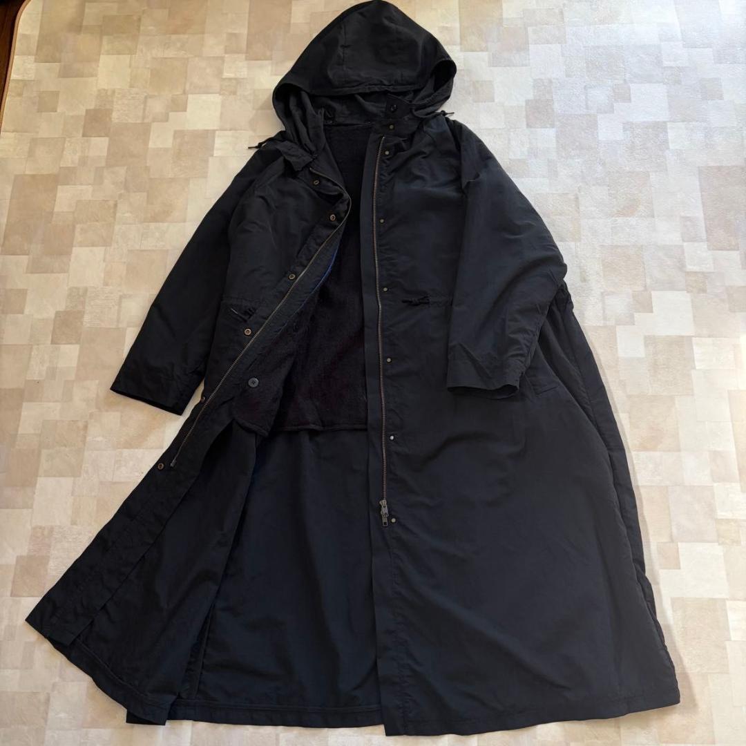 【ビアズリー】4way ナイロン　モッズコート　ライナー　ブラック　FREE