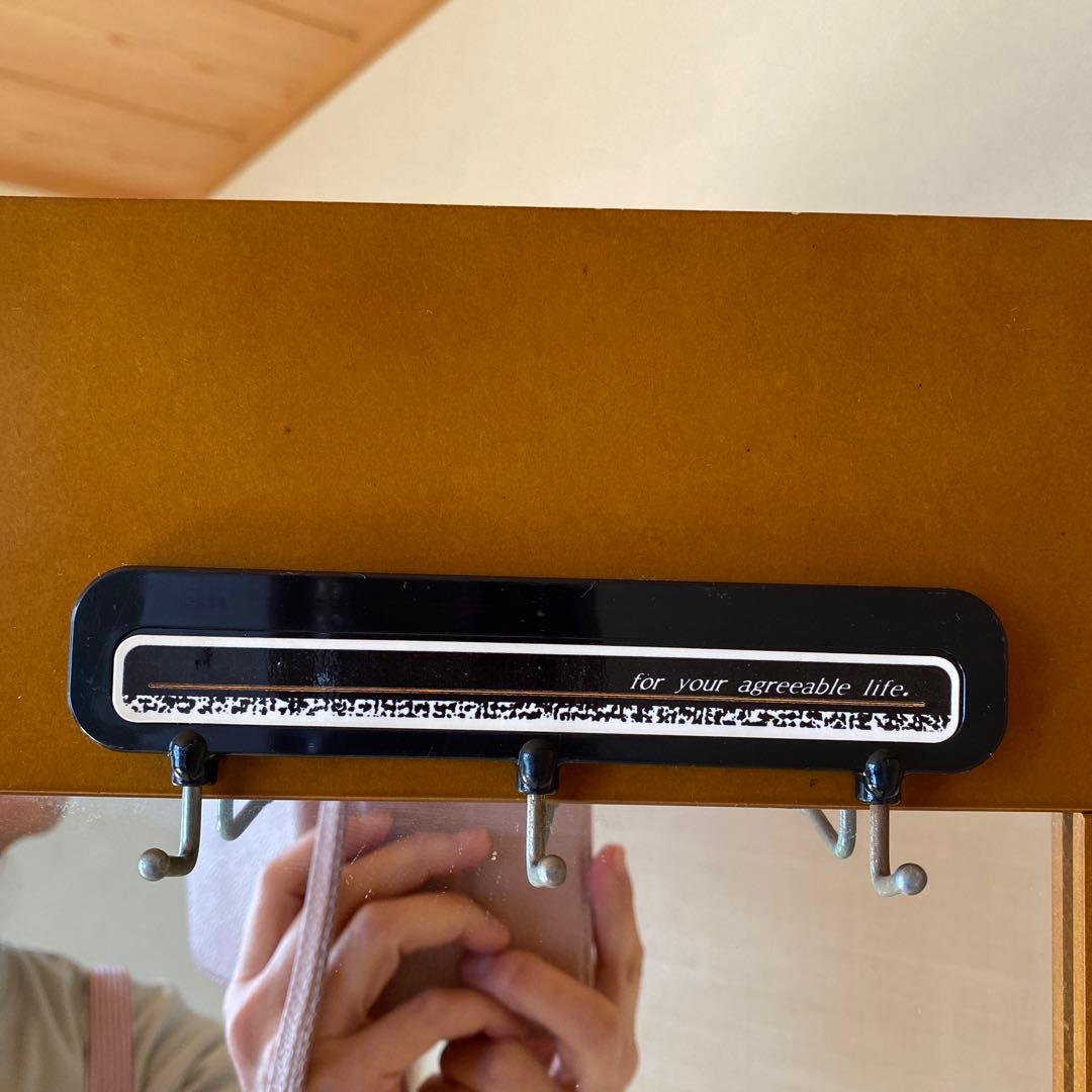 木製ラック ハンガーバー付き ブラウン