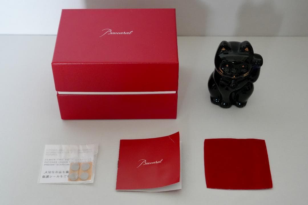 希少！バカラ まねき猫 ミッドナイトブルー 箱付き 美品