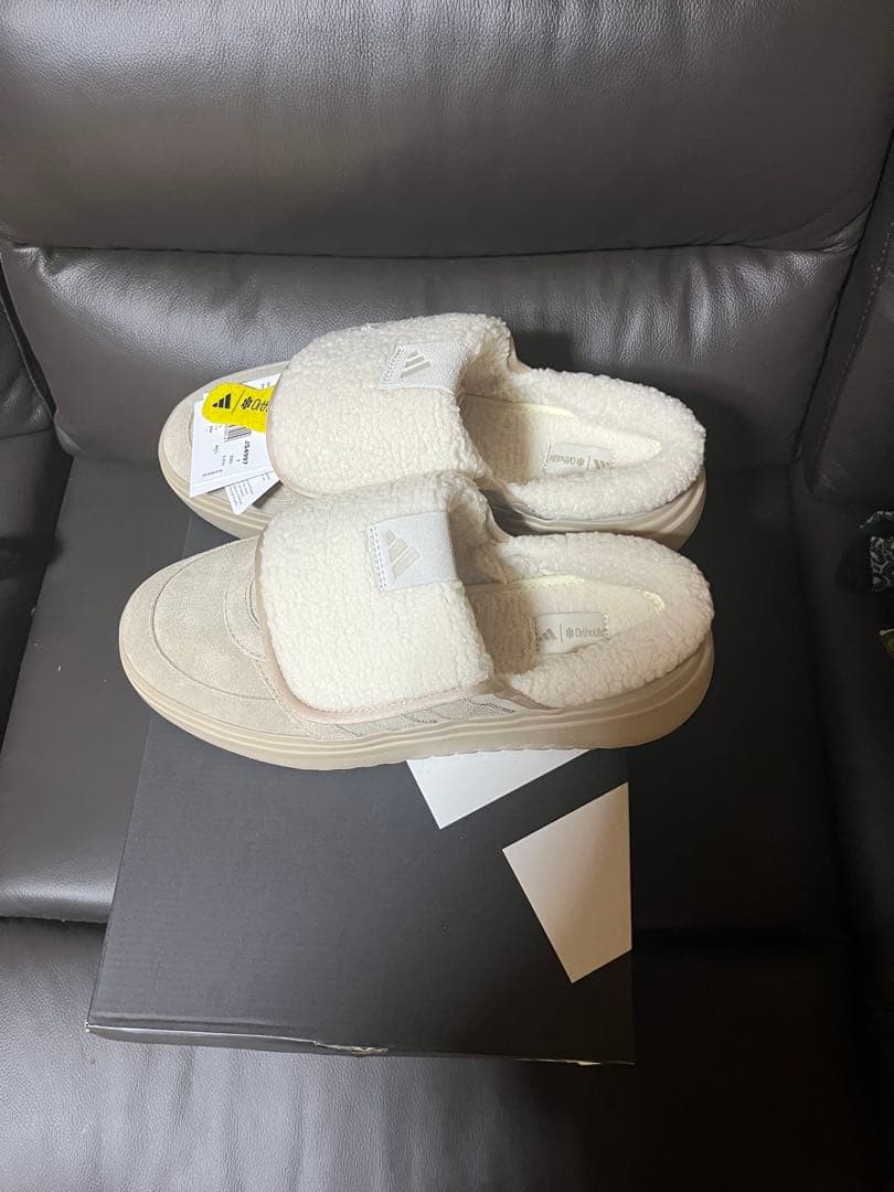 25.5cm 韓国限定adidas Grand Court Mule ベージュ