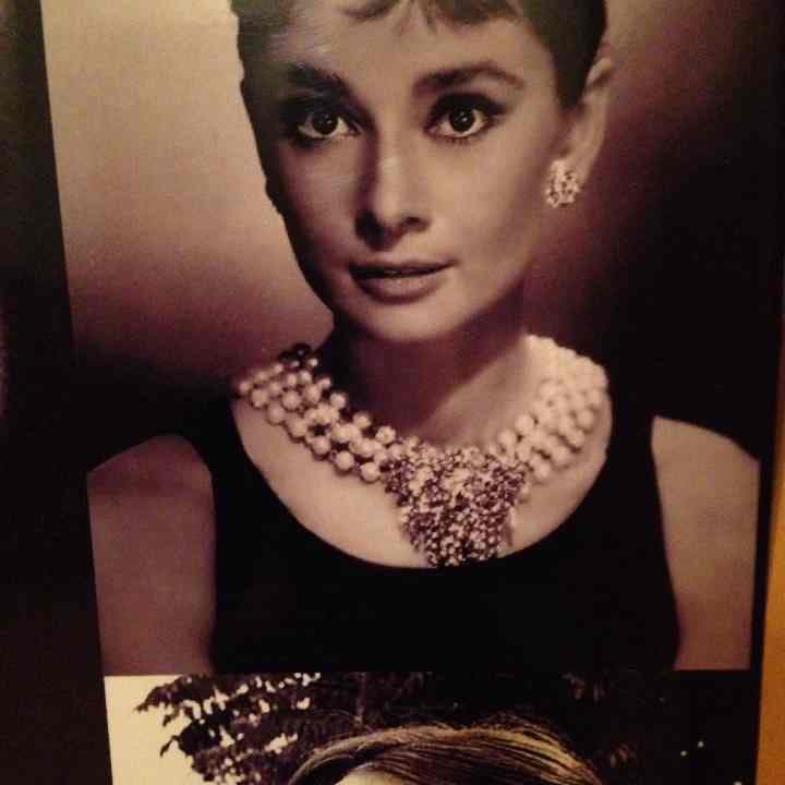 オードリーヘップバーンモノクロ写真フォトパネル