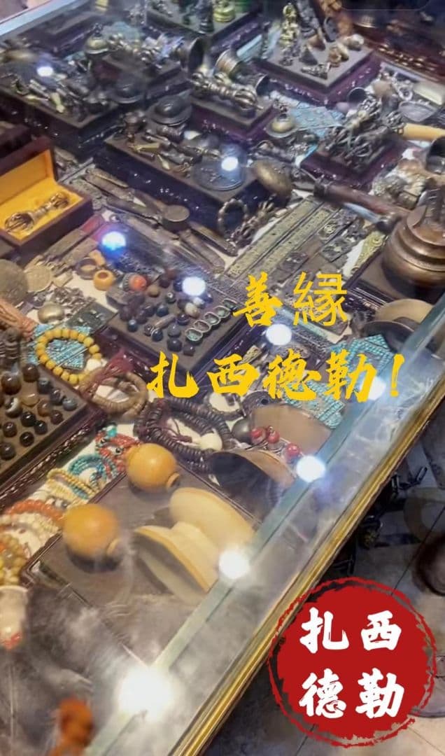 チベット最強のお守り牦牛霊骨ヤク念珠 黄法器 八眼天珠xラクダの骨 屍陀林主彫刻