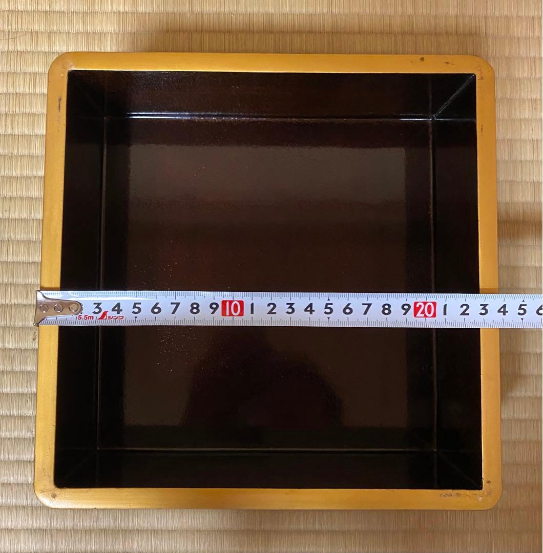 漆器 重箱 4段 菊蒔絵　エコメルカリ便指定して下さい。