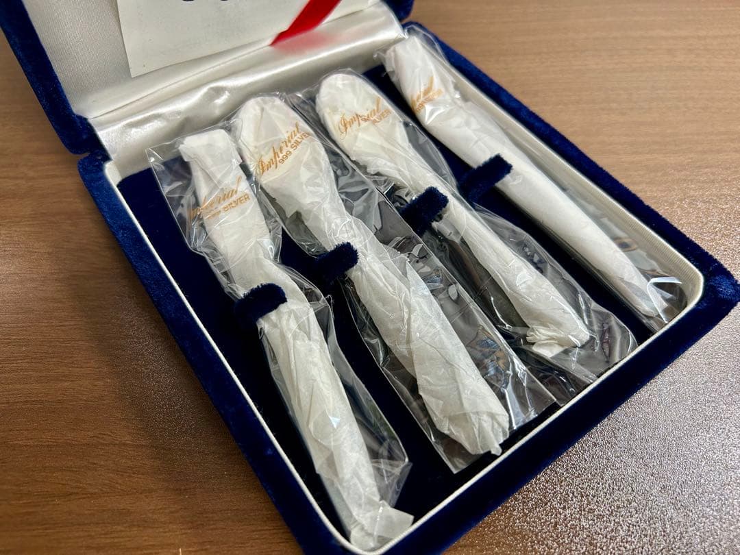 未使用 アズマ 純銀製 999 スプーン フォーク 計4本