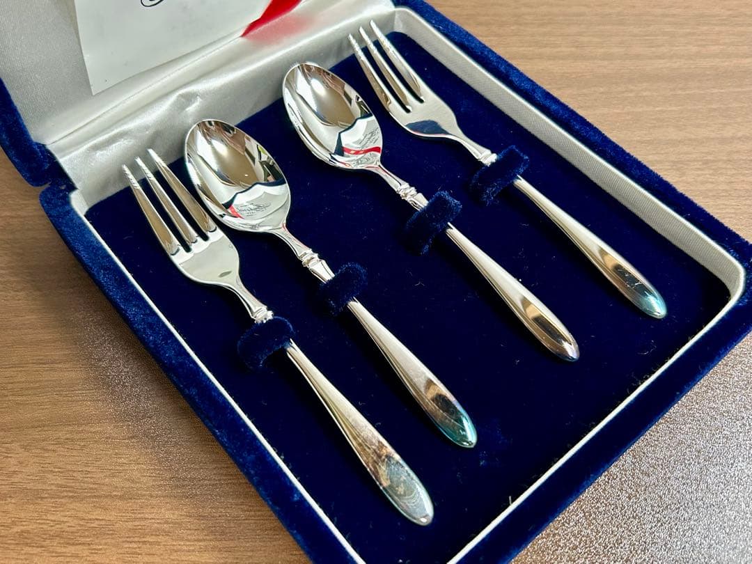 未使用 アズマ 純銀製 999 スプーン フォーク 計4本