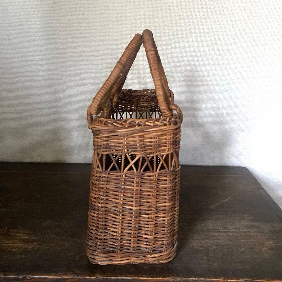 あけび かご カゴバッグ かごバッグ バスケット 自然素材 手づくり スクエア