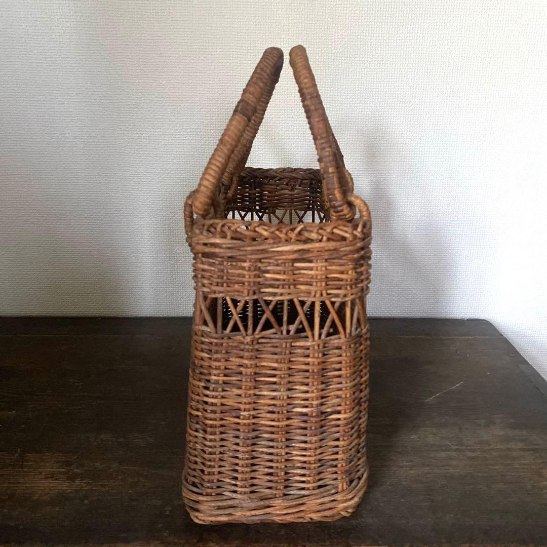 あけび かご カゴバッグ かごバッグ バスケット 自然素材 手づくり スクエア