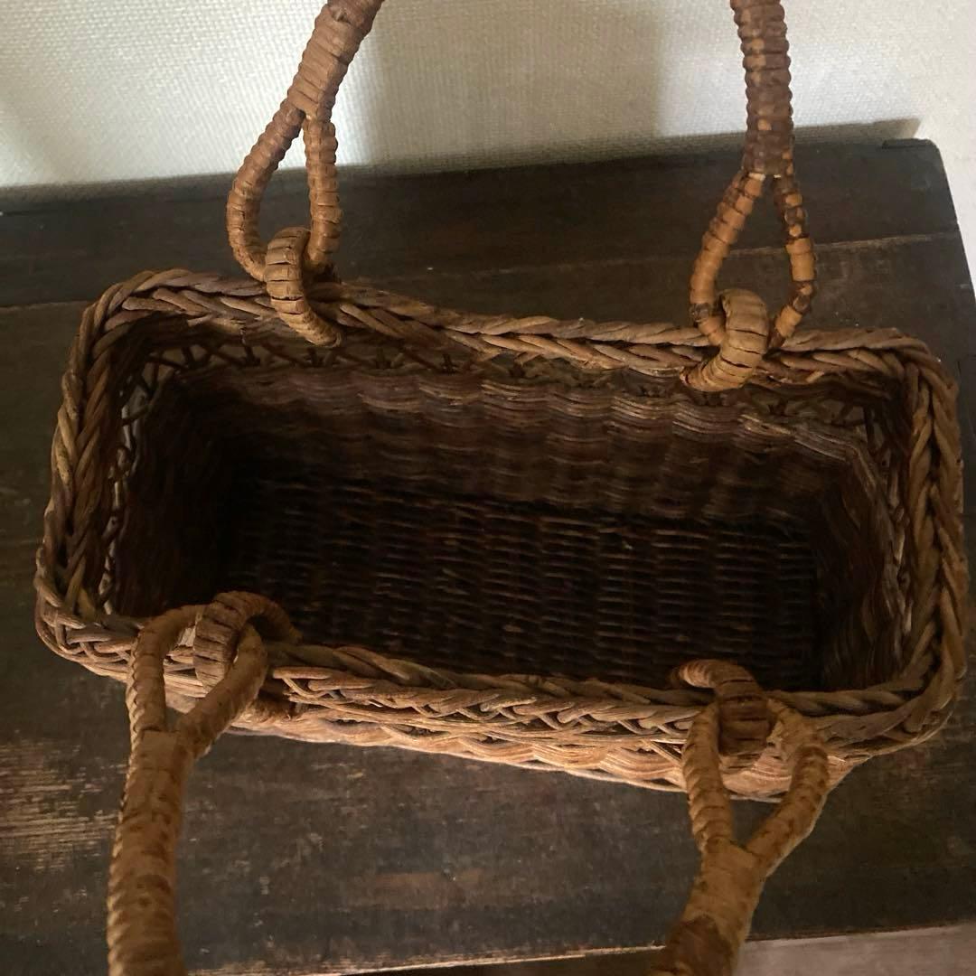 あけび かご カゴバッグ かごバッグ バスケット 自然素材 手づくり スクエア