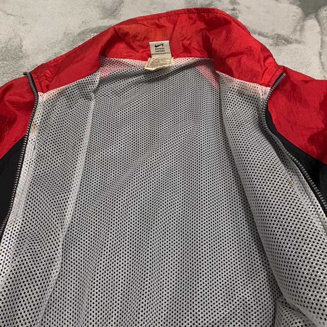 90s NIKE ナイキ　ビンテージナイロンジャケット　風車ロゴ　マルチカラー