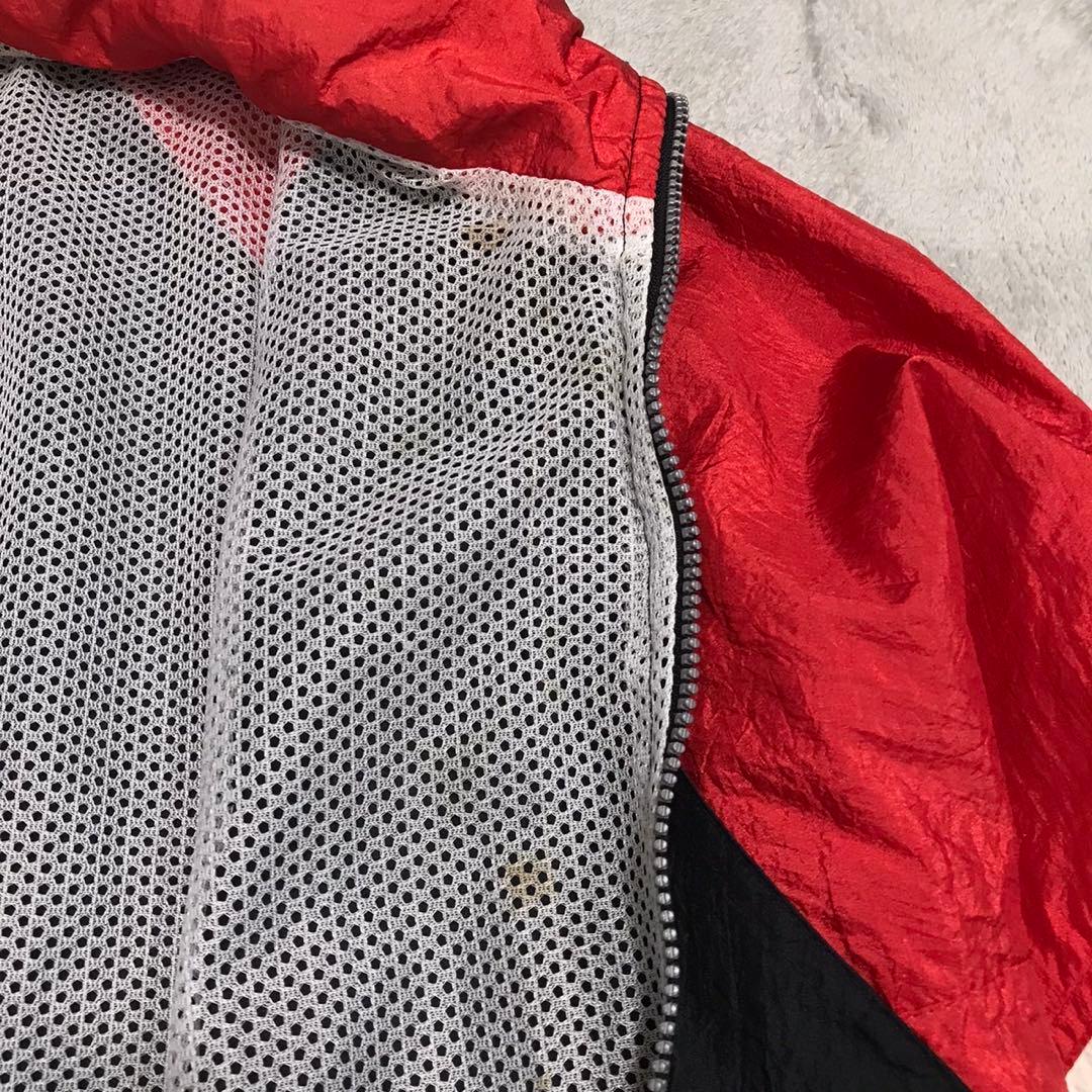 90s NIKE ナイキ　ビンテージナイロンジャケット　風車ロゴ　マルチカラー