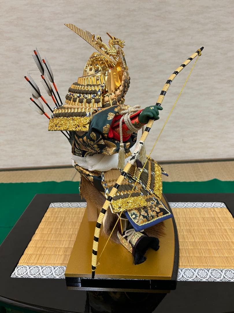 五月人形 8号 彫金 大翔 若草 松月作 特撰 古代鎖太刀 藤栄作 鎧 兜