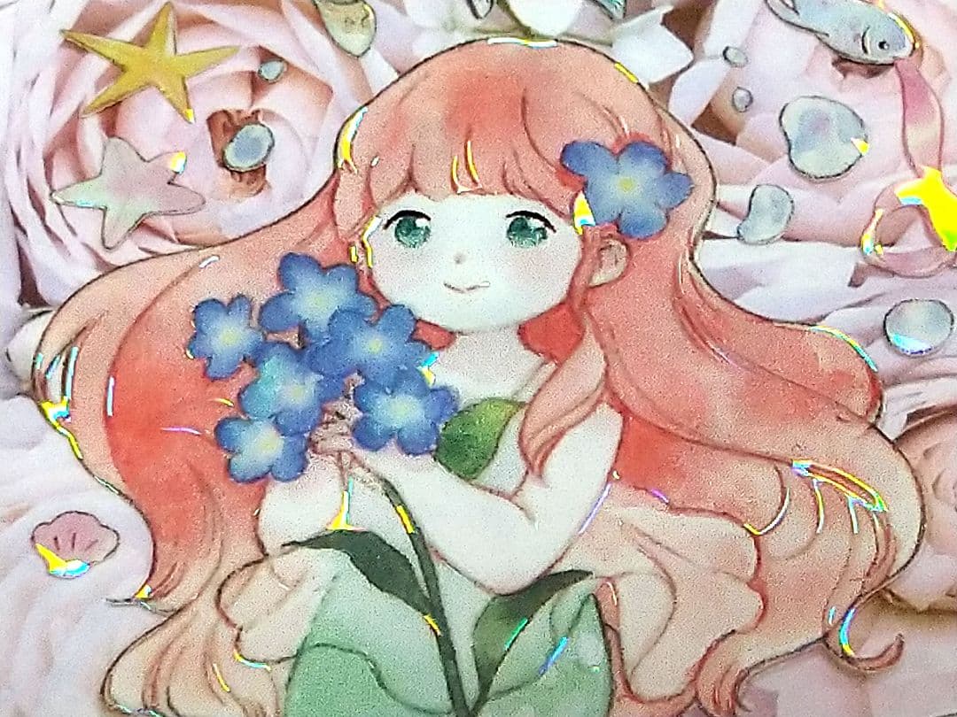 ✩のこり２✩J482＃人鱼之歌(贝壳光)E厘米切り売り海外人物マステ女の子苜暖