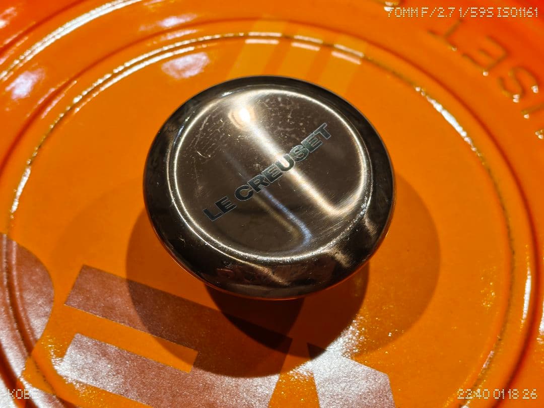 ル・クルーゼ　ビッグロゴ コレクション　シグニチャー ココット・ロンド 22cm