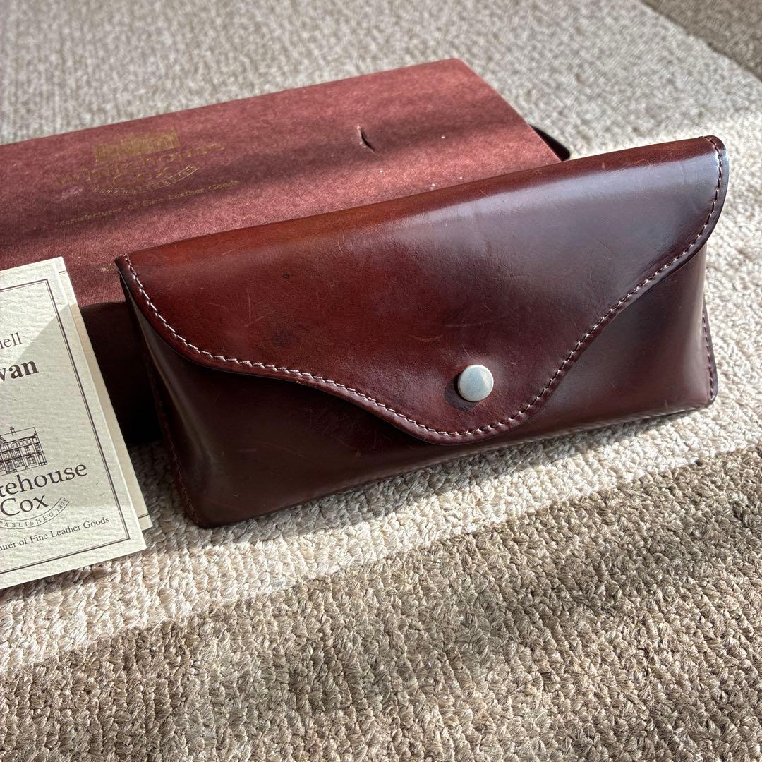 ホワイトハウスコックス　メガネケース　コードバン