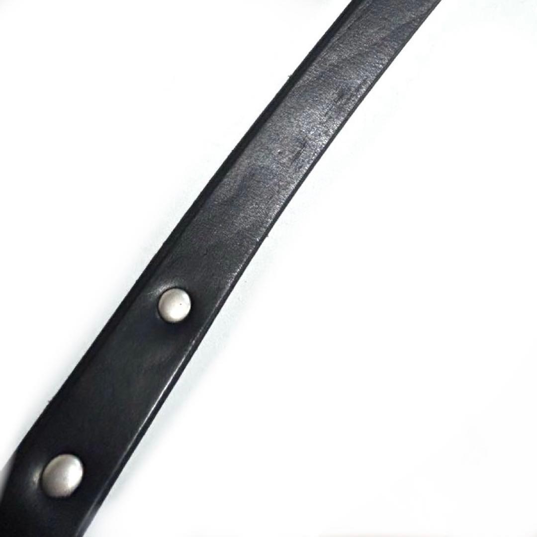 美品 COACH コーチ 黒 レザー 大型犬用 リードのみ 2.5×118cm