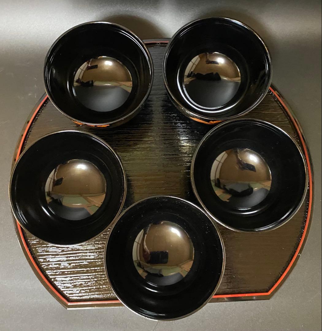 【未使用品】吸い物椀　乙造作　本漆仕上　吸物椀　汁椀　和食器