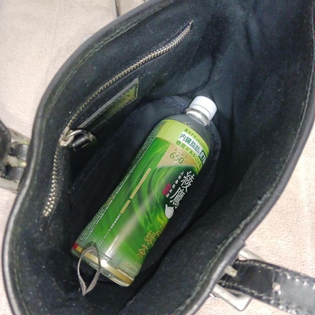 【美品】RALPH LAUREN 千鳥格子PVC×本革レザー切替ショルダーバッグ