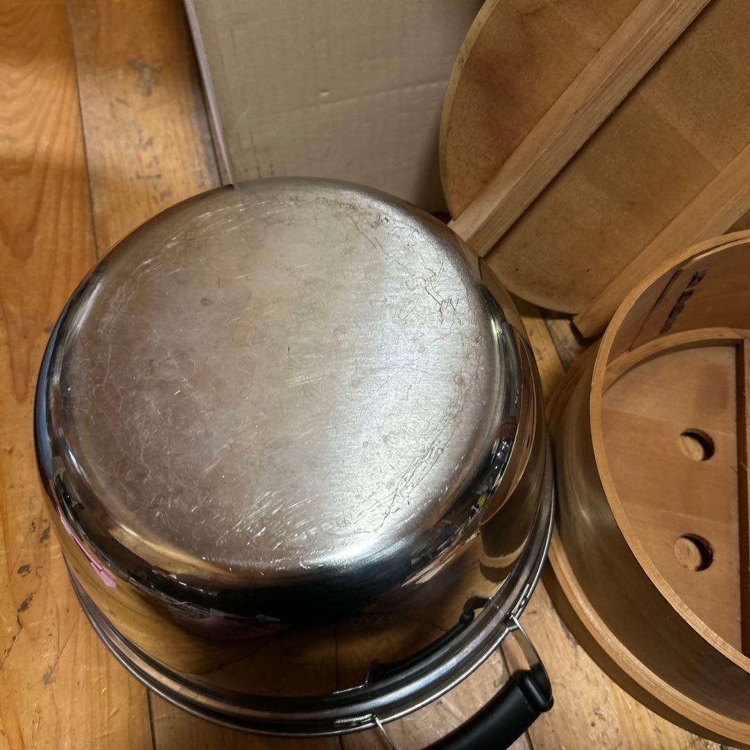 送料無料　和セイロ27㎝　鍋31㎝　蓋　すのこ付き