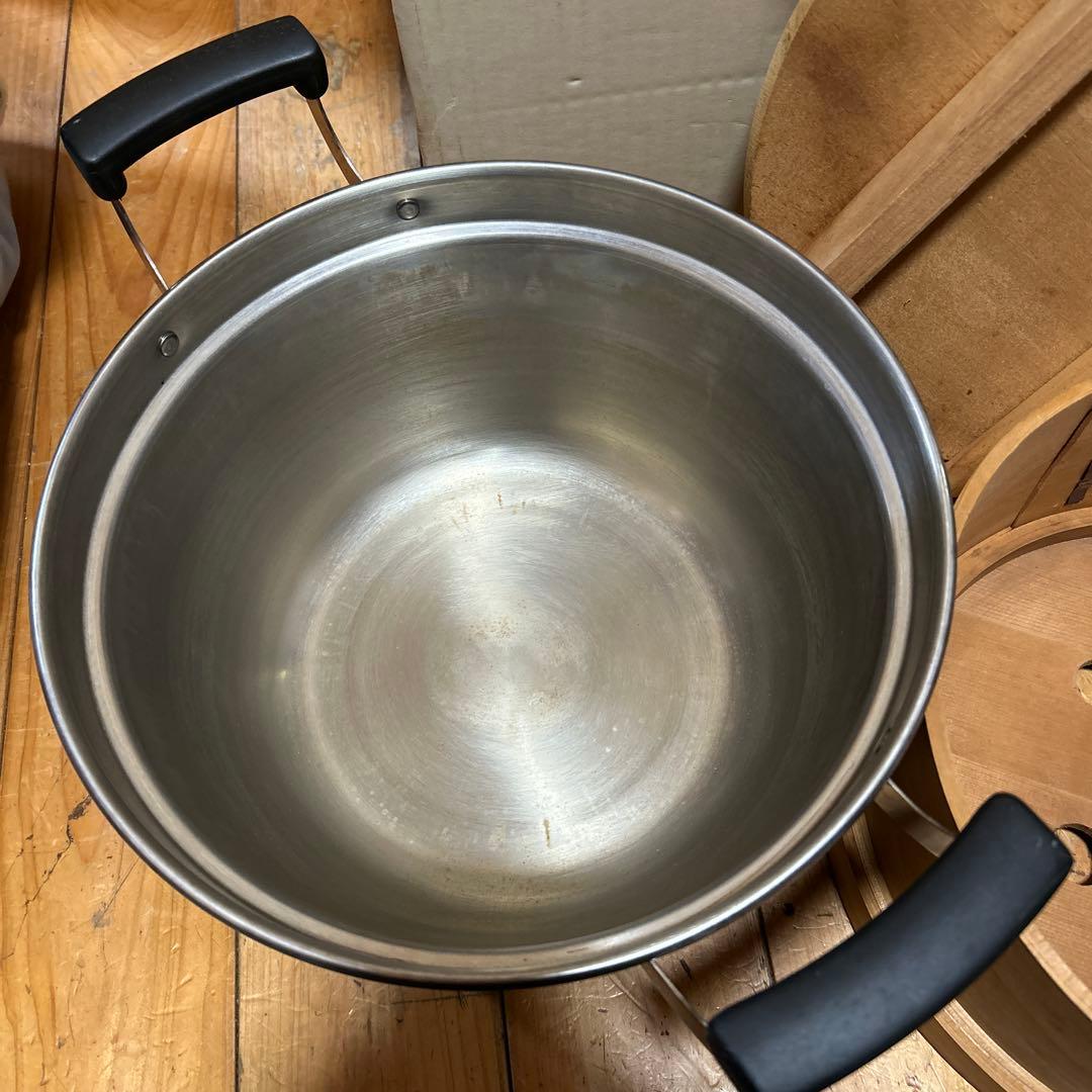 送料無料　和セイロ27㎝　鍋31㎝　蓋　すのこ付き