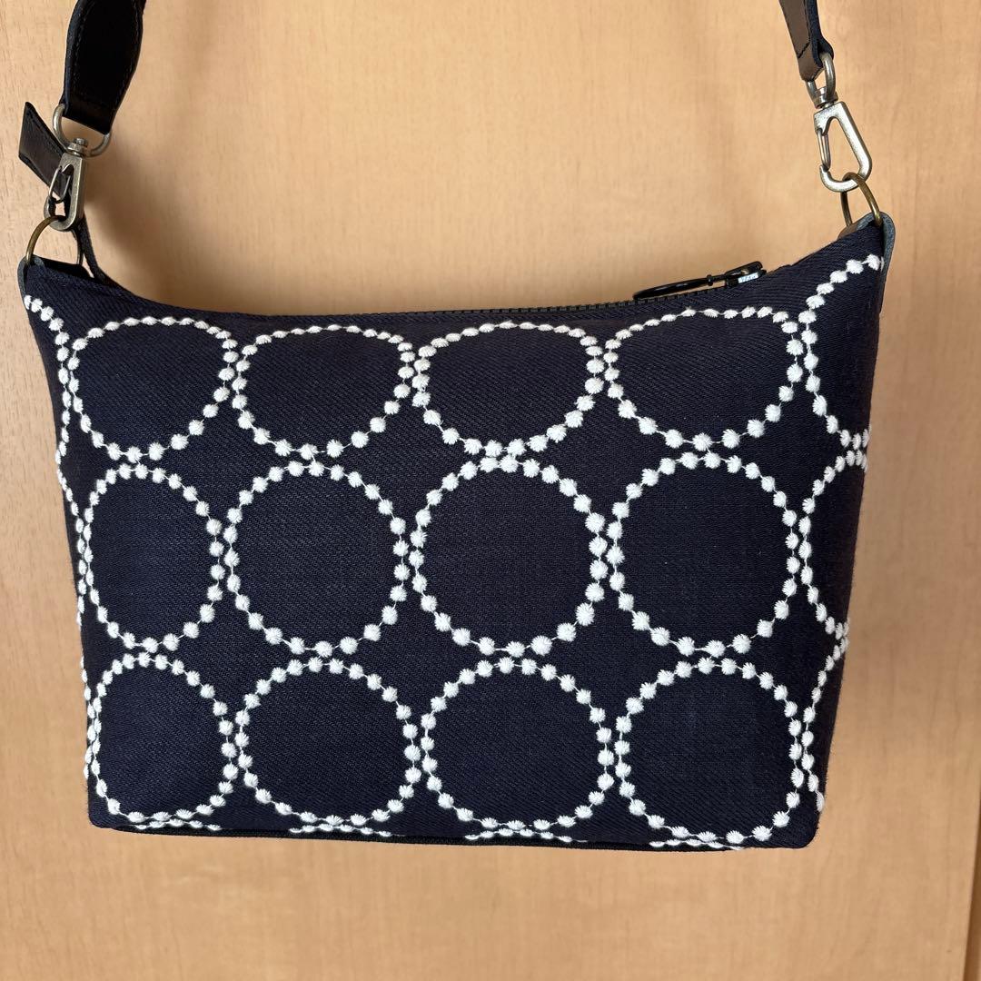 ハンドメイド　ふっくらショルダーバッグ　ミナペルホネン　タンバリン