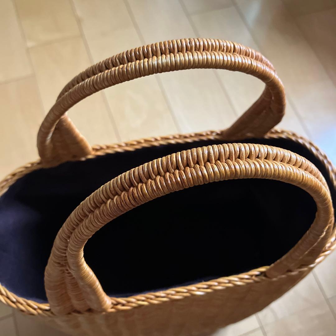 美品　セブンテン　SEVENTEN ラタンマリンバッグ　カゴバッグ　ブラウン