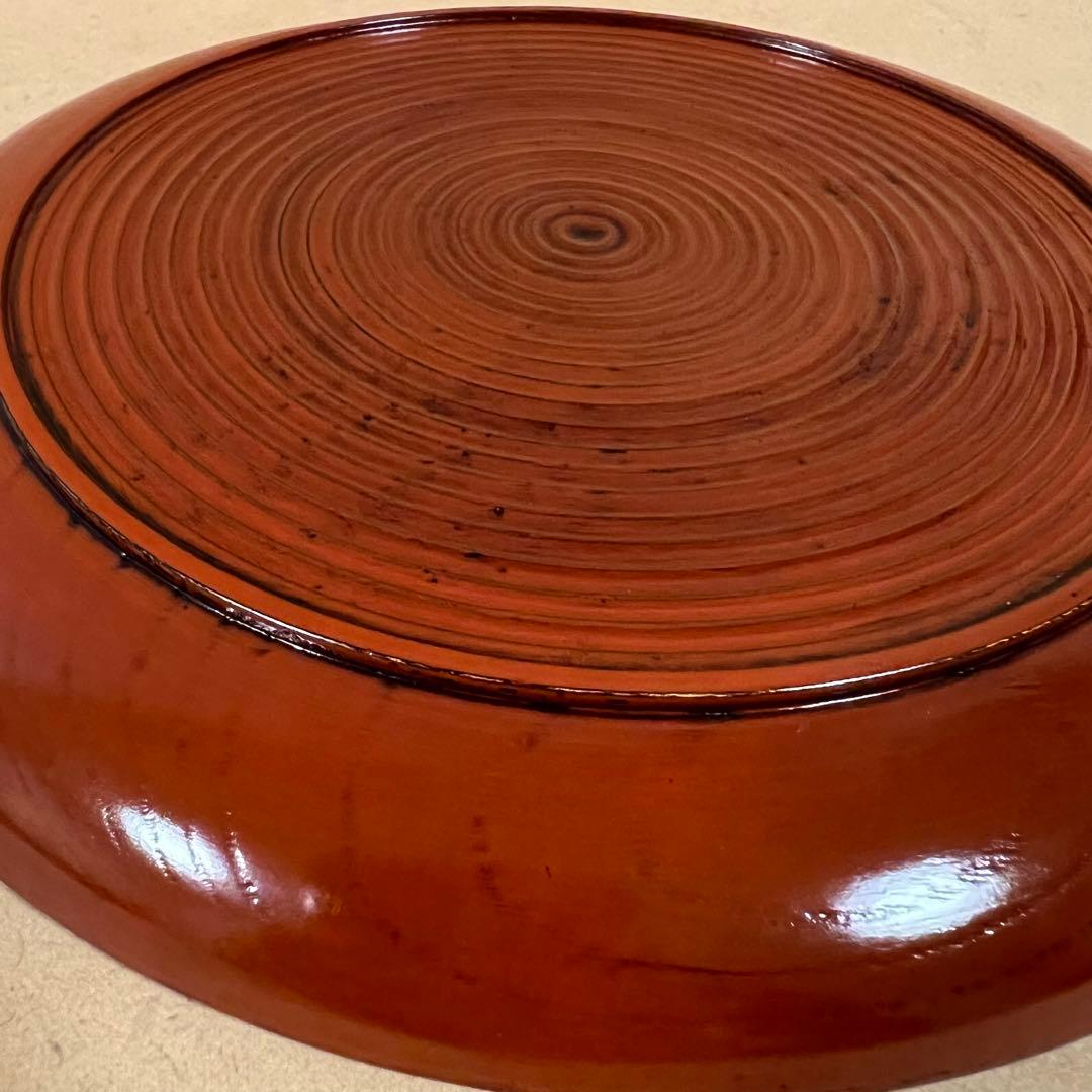 未使用 輪島塗 市中屋 木製漆器 丸盆 2客 茶道具 煎茶道具