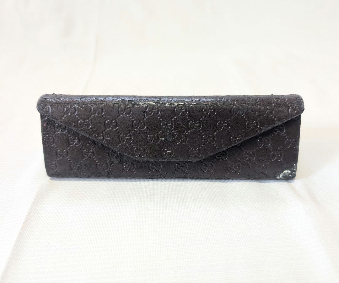 【GUCCI】イタリア製GGロゴ・スクエアタイプサングラス　黒縁メガネ