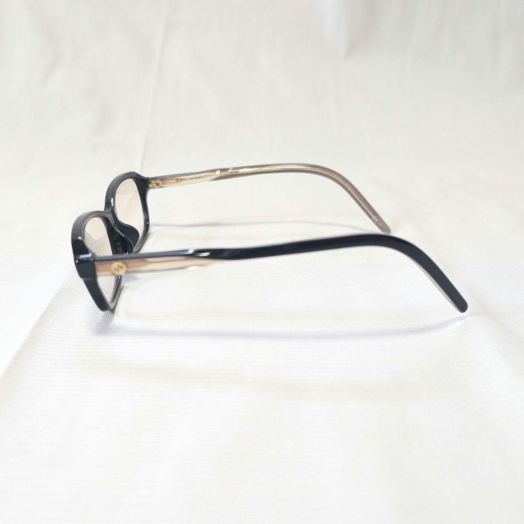 【GUCCI】イタリア製GGロゴ・スクエアタイプサングラス　黒縁メガネ